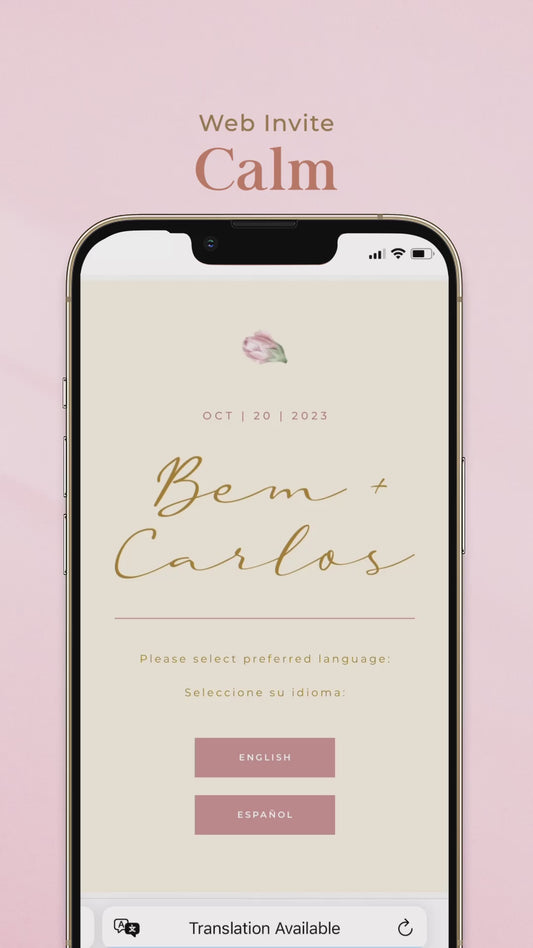Invitación Web - Calm