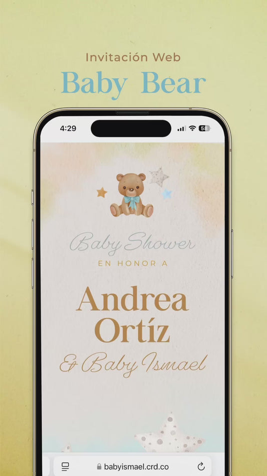 Invitación Web - Baby Bear