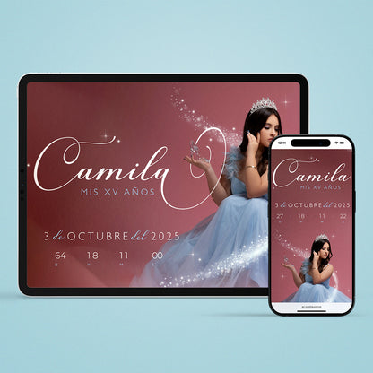 Web Invitation - Ivory Flora