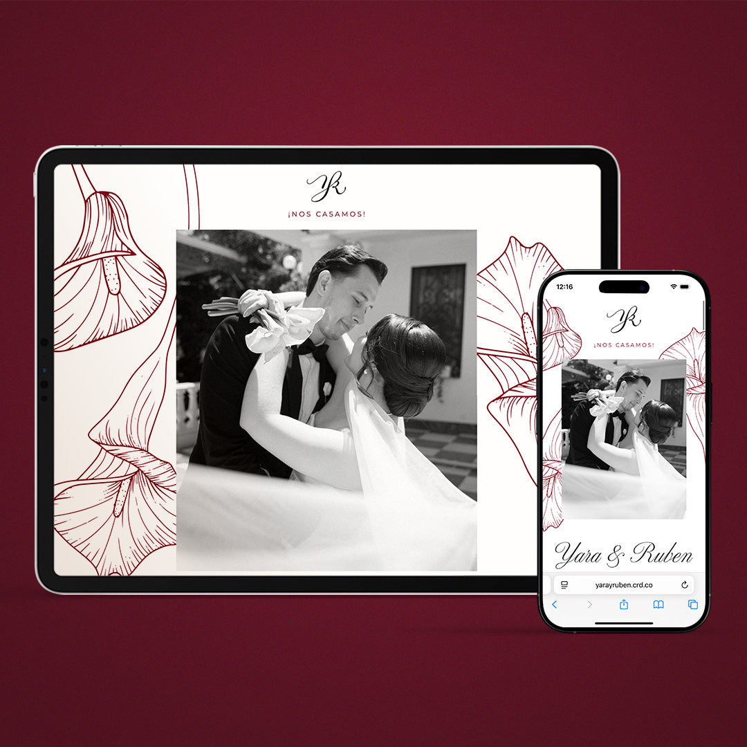 Web Invitation - Ivory Flora