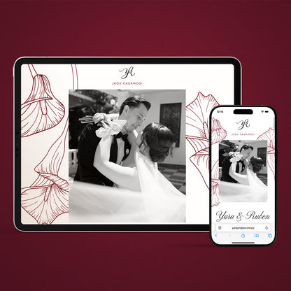 Web Invitation - Ivory Flora