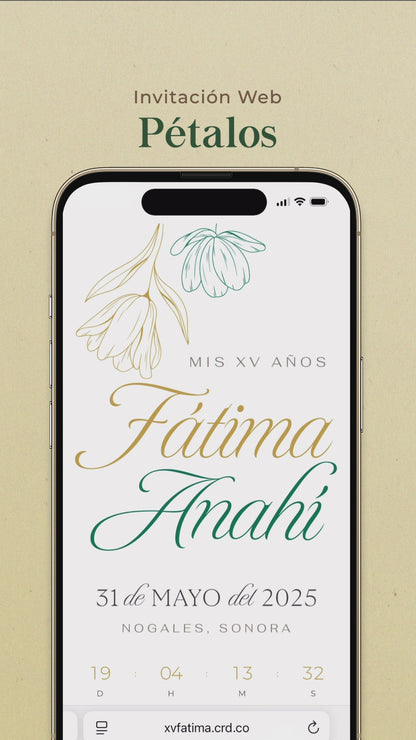 Web Invitation - Ivory Flora